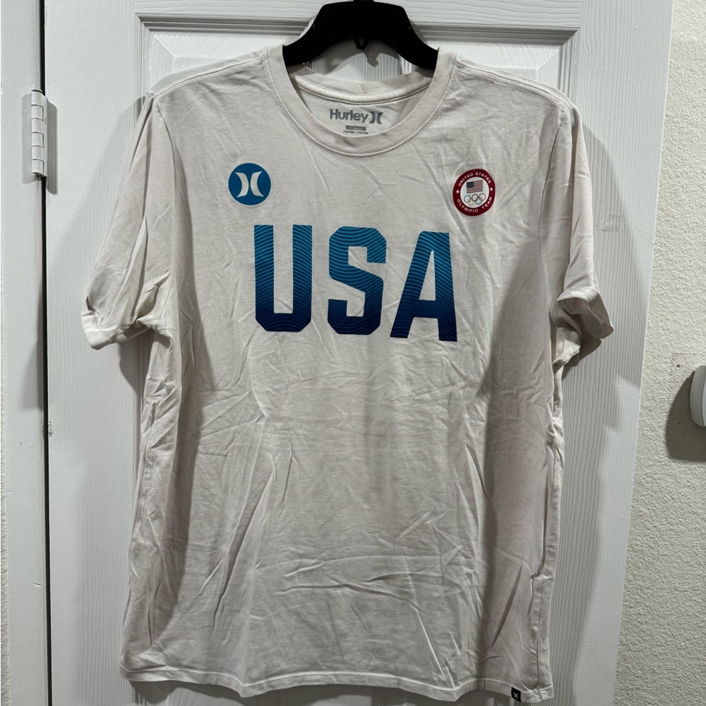 Hurley x Nike Dri Fit USA Olympic Team white t-shirt